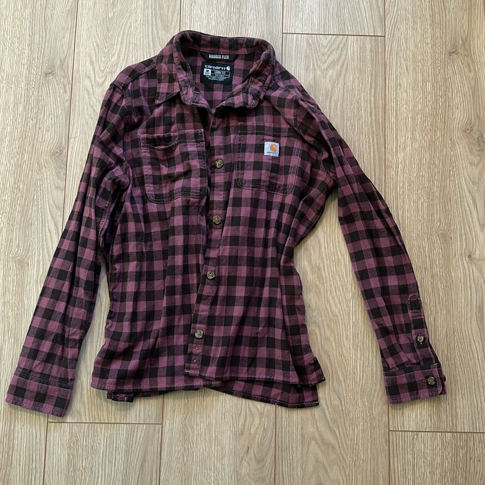Carhartt flannel women’s purple black
